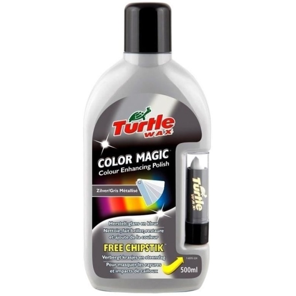 Turtle Wax Color Magic Polish Argintiu + Stick 500ML FG6906